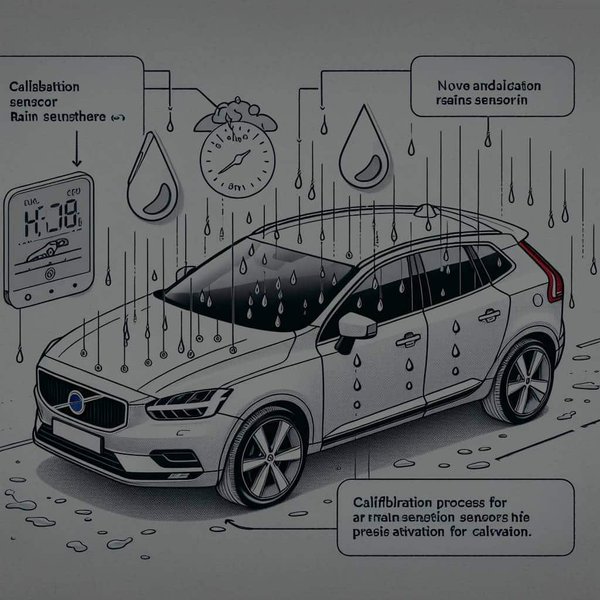Comment calibrer les capteurs de pluie pour une activation précise dans une Volvo V40 ?